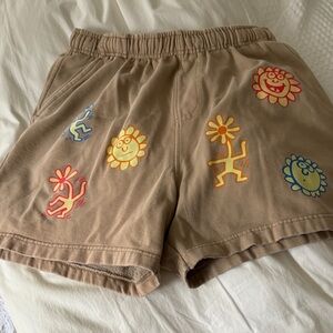 Men's Tan Graphic Shorts